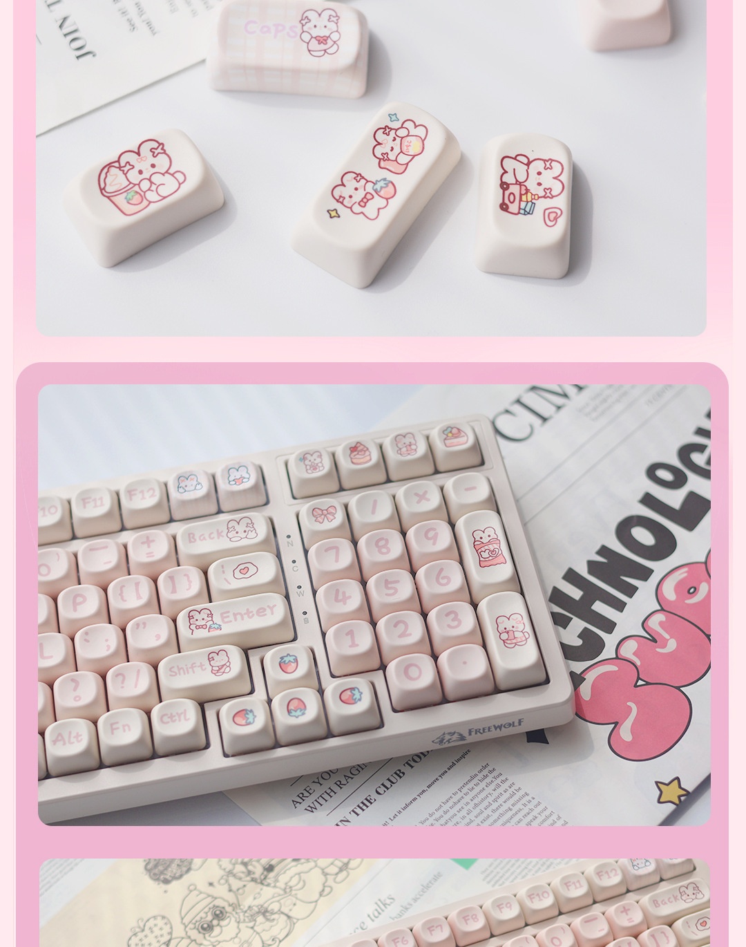 Title 2, Snack Bunny MOA Height PBT Key Cap