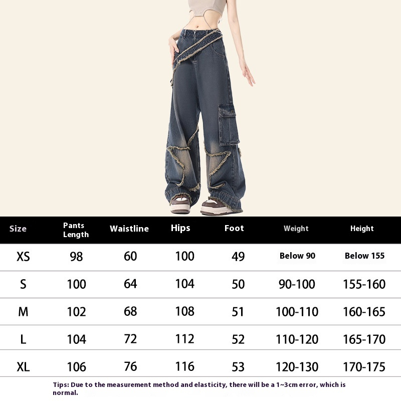 Title 1, Pantalon large droit rétro amincissant pour fem...