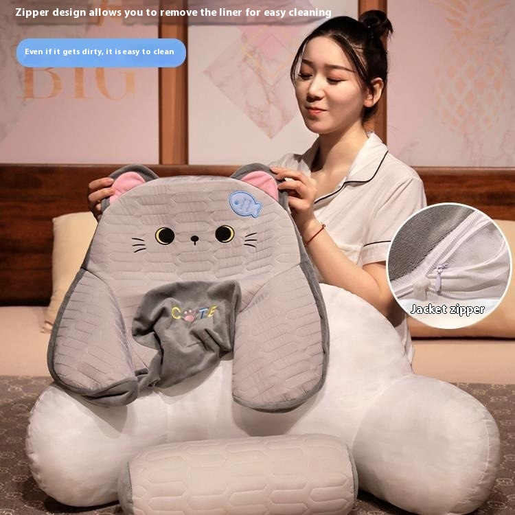 Title 4, LaTeX Bedside Cushion Soft Bag Lumbar Pillow Bi...