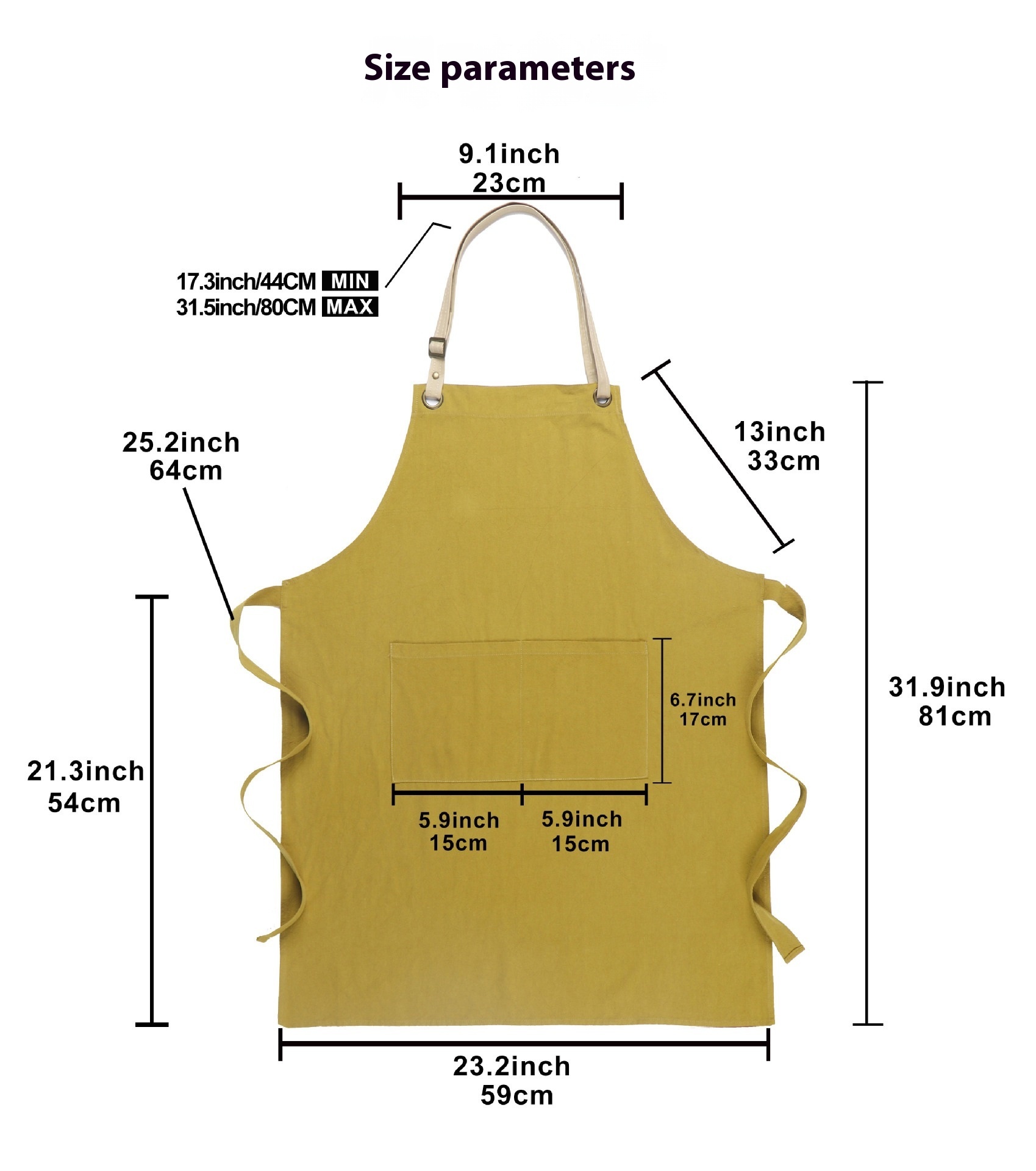 Title 4, Ten Colors Stone Washed Cotton Linen Home Apron