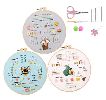 Embroidery Diy Beginner Material Suit Entry Level S239 Three Piece Set - Shop at LoveMi