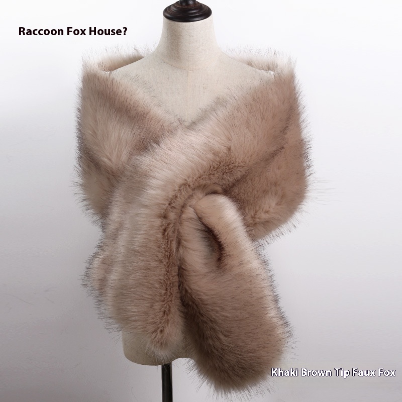 Light Khaki Imitation Fox Fur