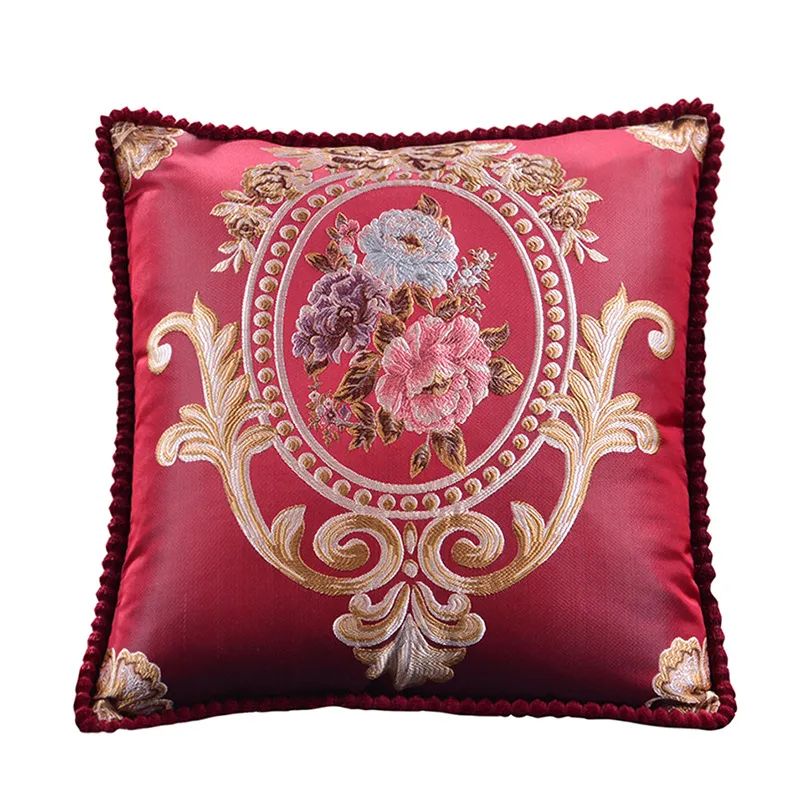 Living room embroidery European style - Red