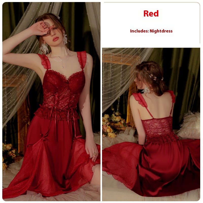 W2799 Purplish Red Nightdress