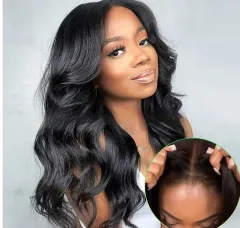 Body Wave Glueless Human Hair WigsGlue-free Hoods - 4X6 Headgear - View 1