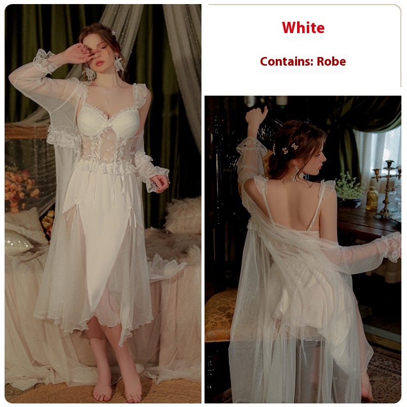 2132 White Outerwear Gown