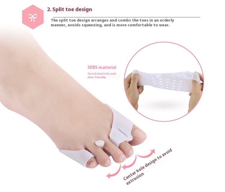 Title 4, Three-hole Pinch Front Pad Hallux Valgus Toe Se...