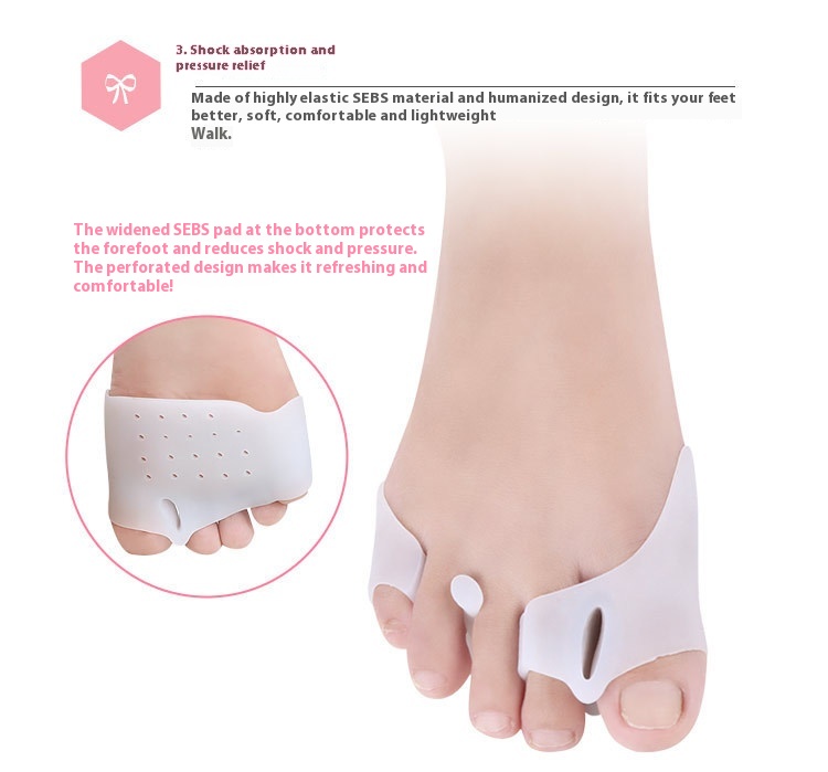 Title 1, Three-hole Pinch Front Pad Hallux Valgus Toe Se...