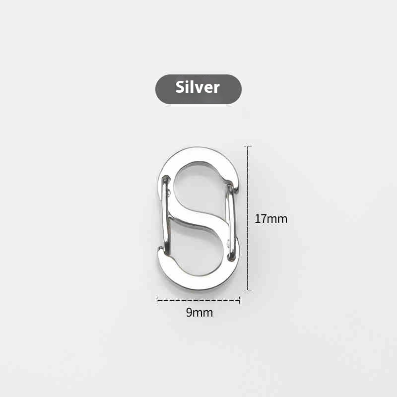 Silver S spring buckle