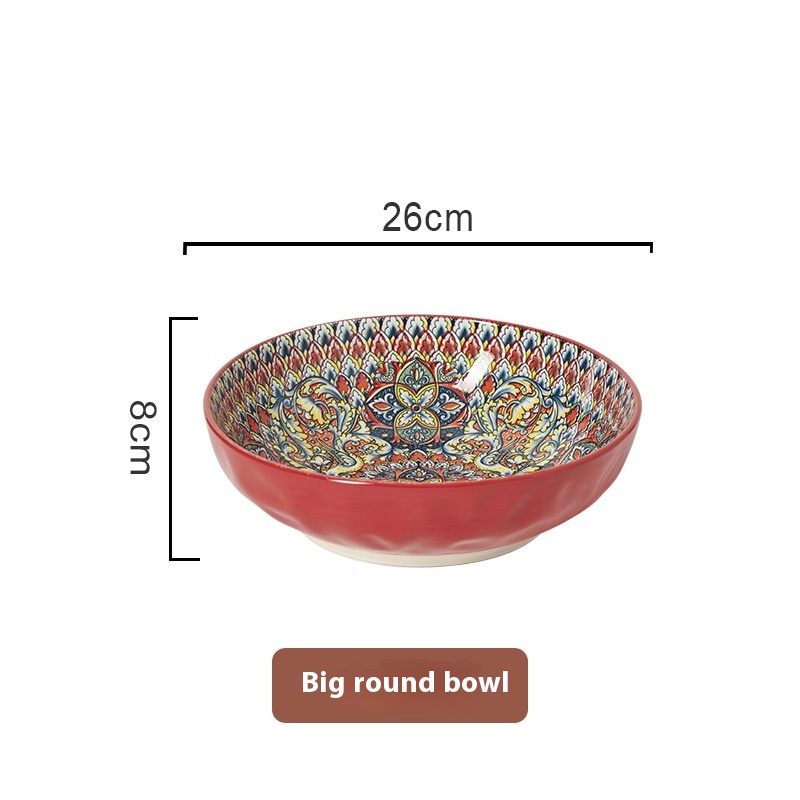 10inch soup bowl Red