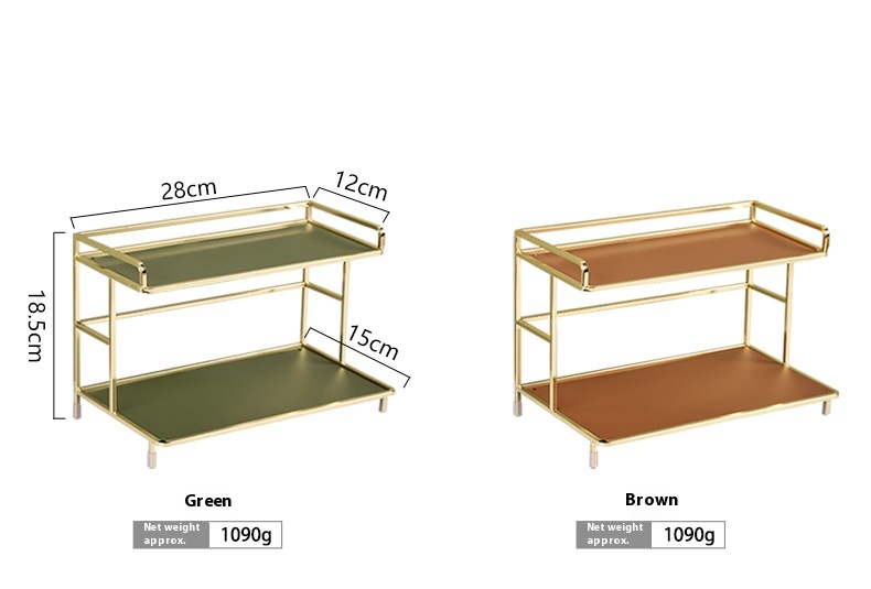 Title 6, Double Layered Desktop Storage Rack With Multip...