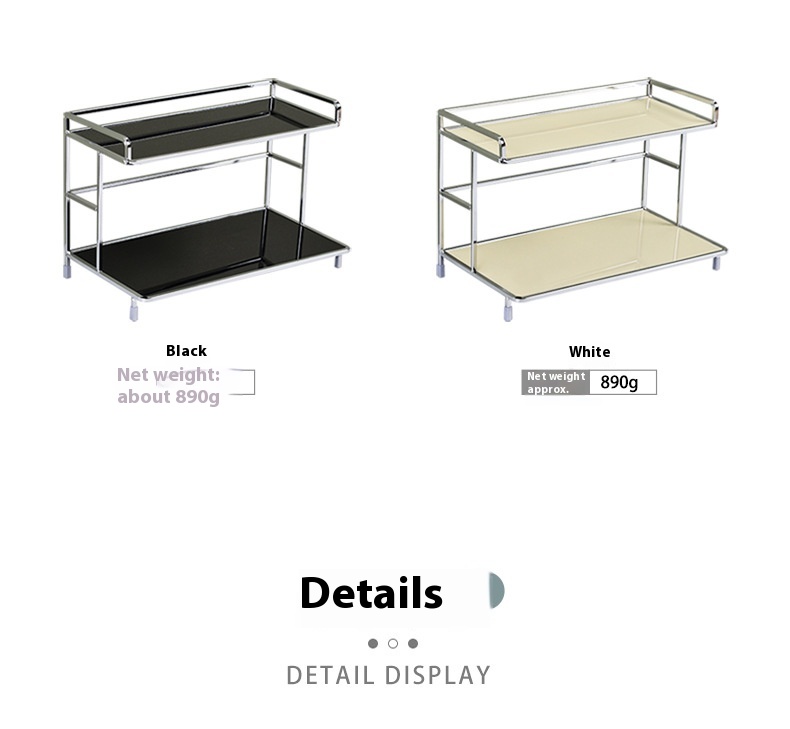 Title 7, Double Layered Desktop Storage Rack With Multip...