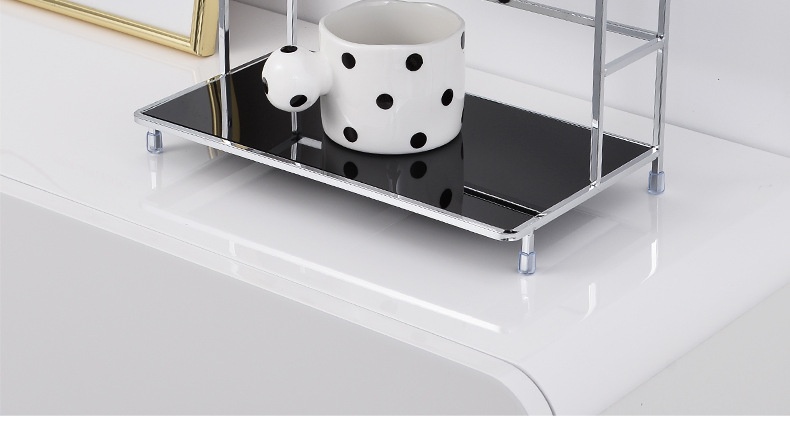 Title 4, Double Layered Desktop Storage Rack With Multip...