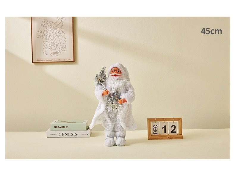 Title 3, Santa Claus Silver Paillette Doll Decoration