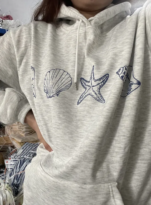 Fashion Fashion Wear Casual Style Drop shoulder Sweater Printing Grey - Shop at LoveMi