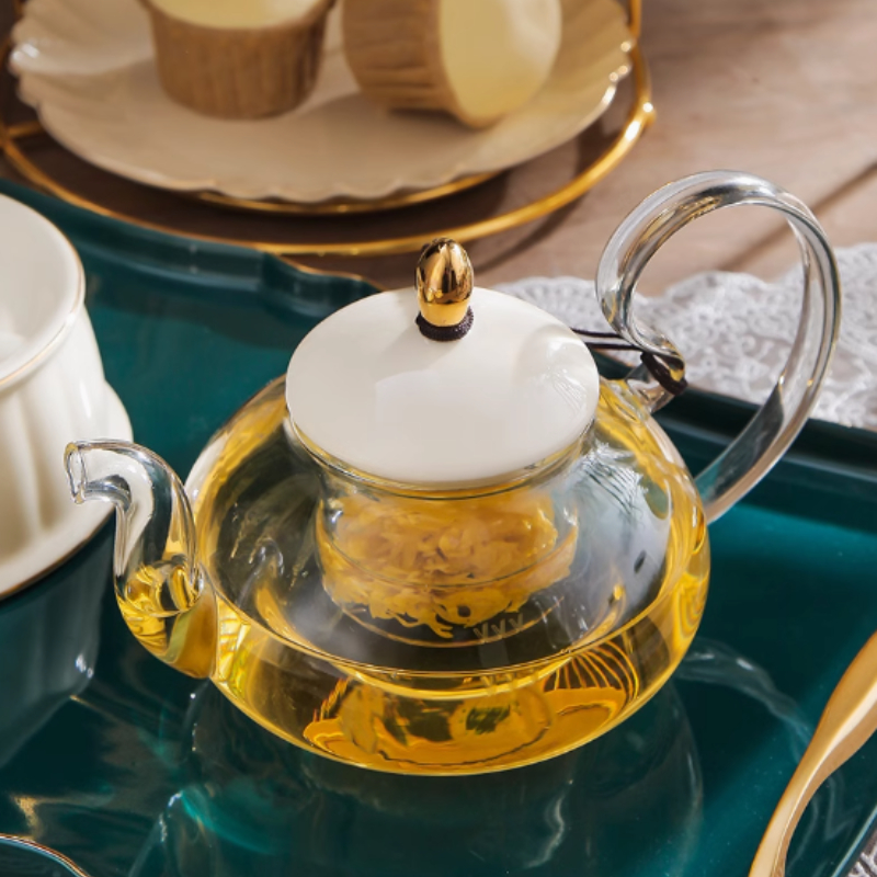 Glass Pot Ceramic Cover
