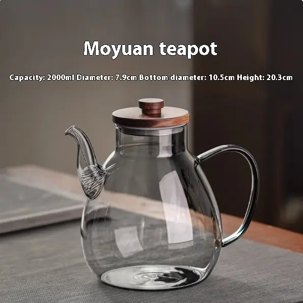 New Thickened High-temperature Resistant Glass Teapot With Large Capacity
