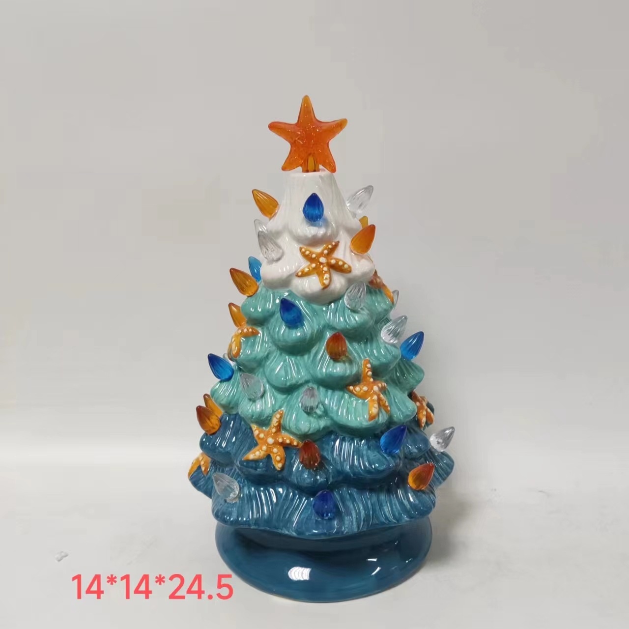 Title 5, Ceramic Starfish Decorative Luminous Tree LED D...