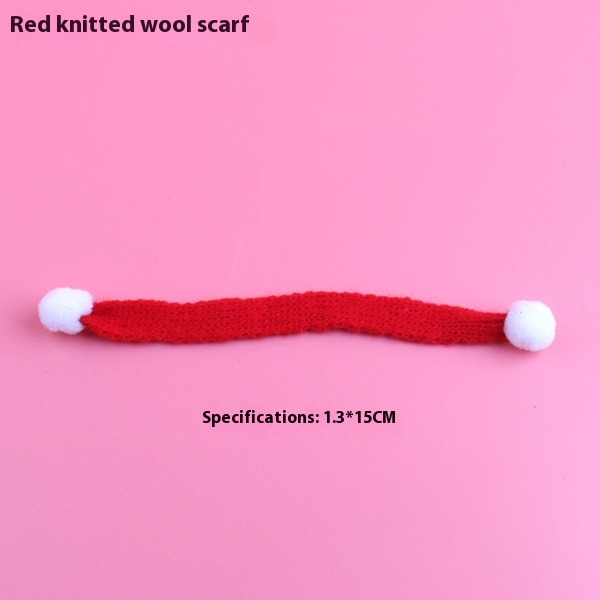 1x15CM Red Knitted Scarf