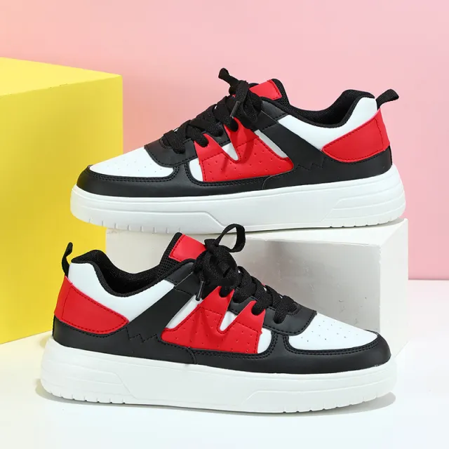 Platform Sneakers Soft Bottom Comfortable Sports Red - Shop at LoveMi