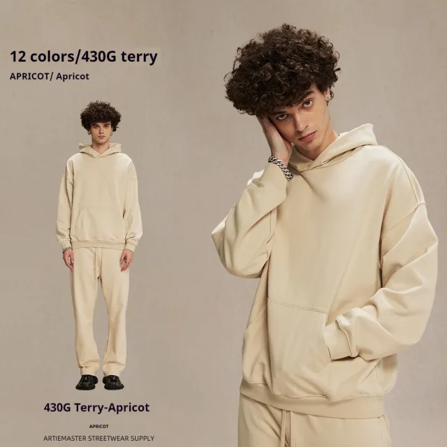 Terry Sweater Men's And Women's Hoodies Apricot - Shop at LoveMi