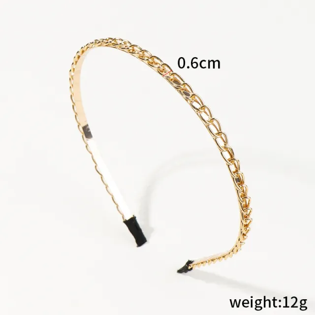 Big Chain Alloy Headband Simple Headband All match 4 Slim Chain Alloy - Shop at LoveMi