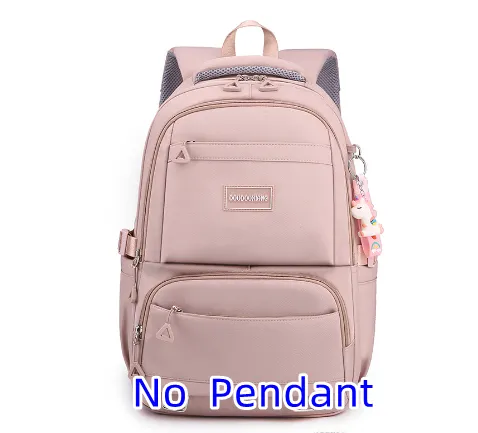 Large Capacity Waterproof Nylon Backpack - Pink