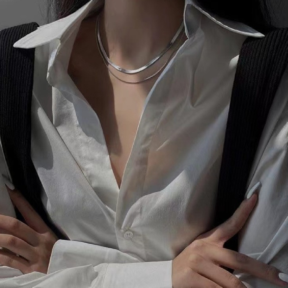 Double-layer Women's Ins Hip Hop Cold Style Clavicle Chain