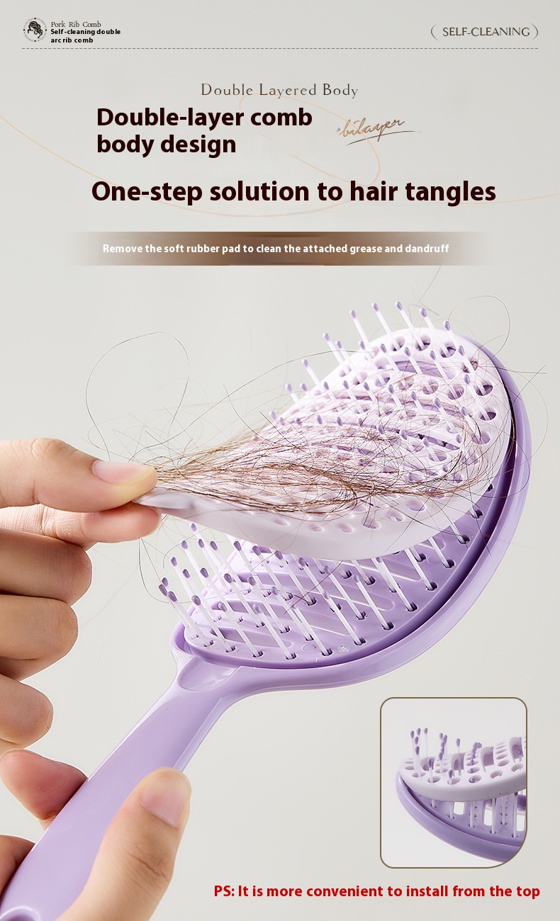 Title 12, Self-cleaning Vent Comb Wet And Dry Portable Ma...