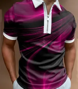 Creative 3D Printing Short Sleeve Daily Casual