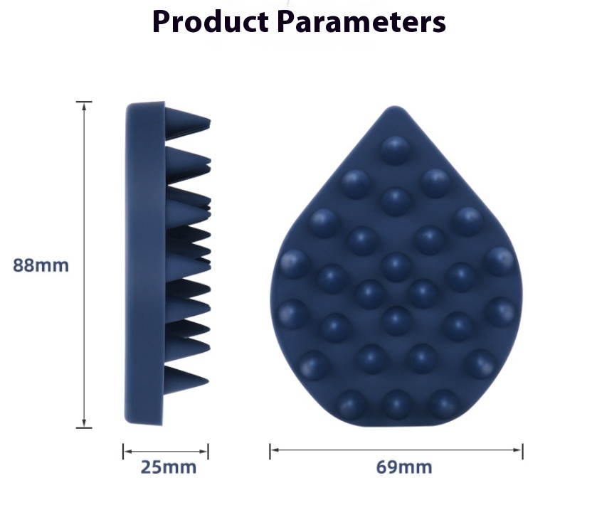 Title 10, Wet And Dry Silicone Massage Shampoo Comb