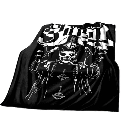 Title 5, Printed Skull Pattern Single Layer Blanket