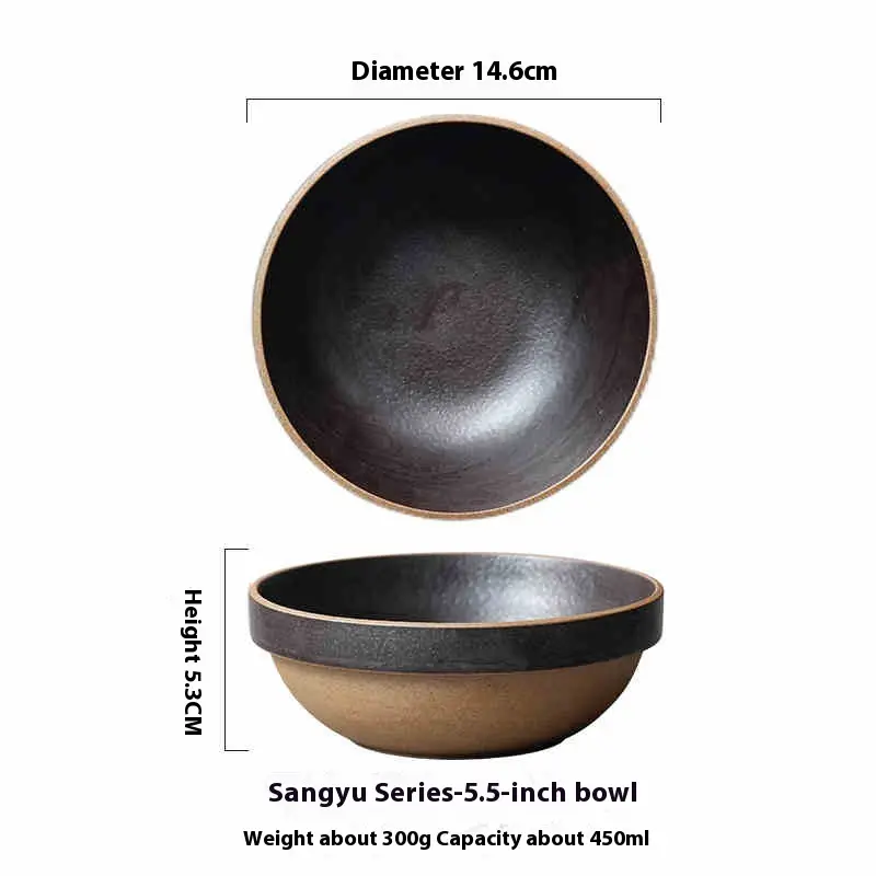 Pottery Clay Creative Large Bowl Salad Ramen Bowl