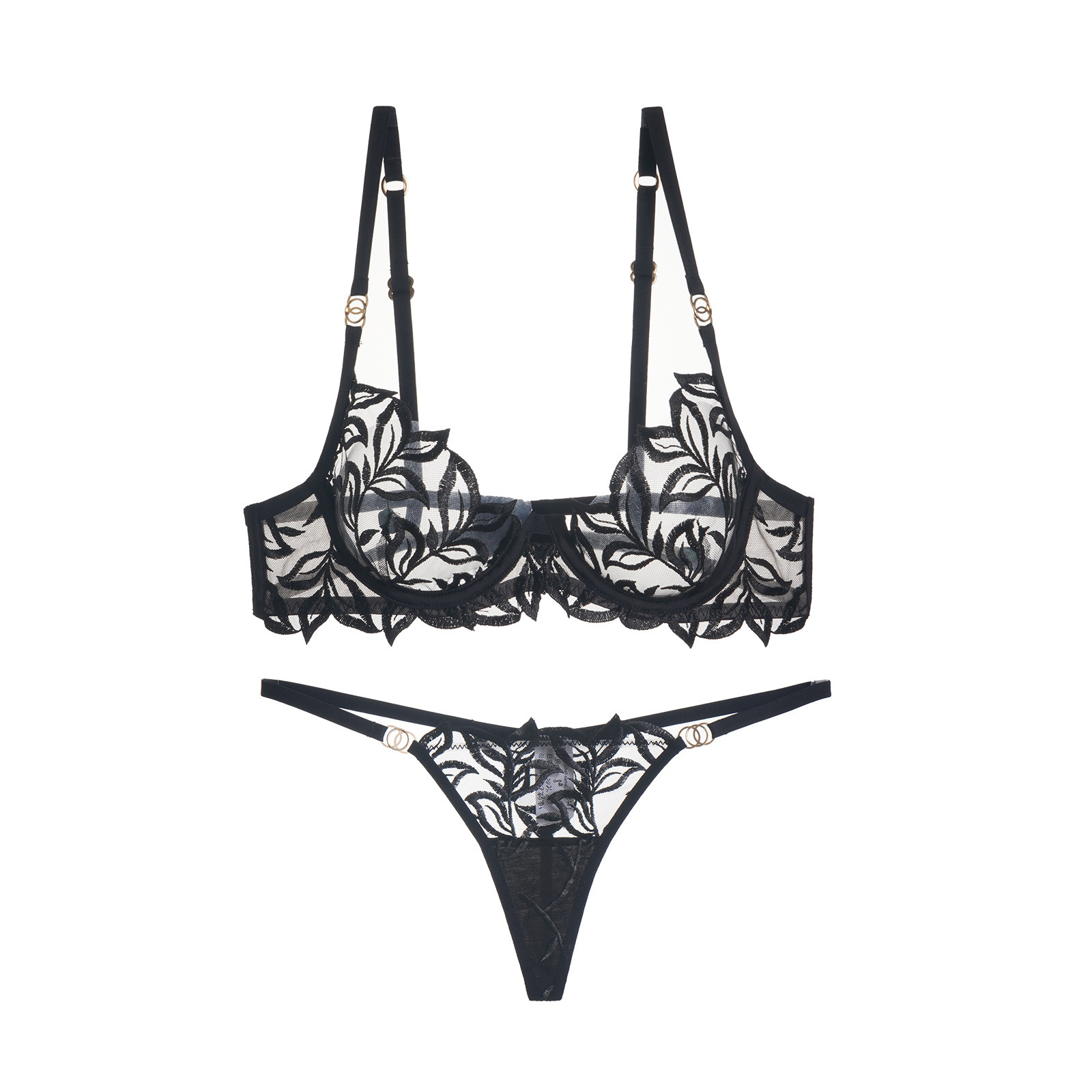 Ultra-Thin Nylon Bra Set - Breathable, Sexy & Comfortable Fit