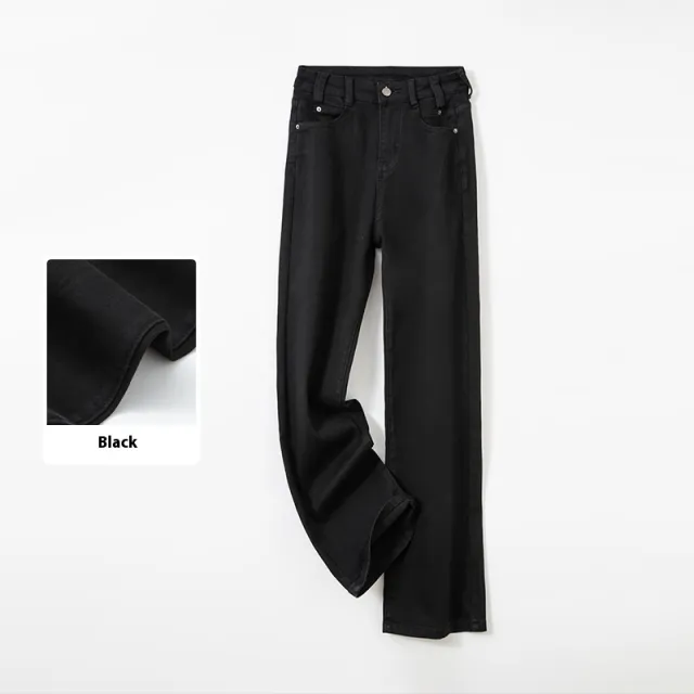 Three color New Mint Green Stretch All matching Wide leg Jeans Black - Shop at LoveMi