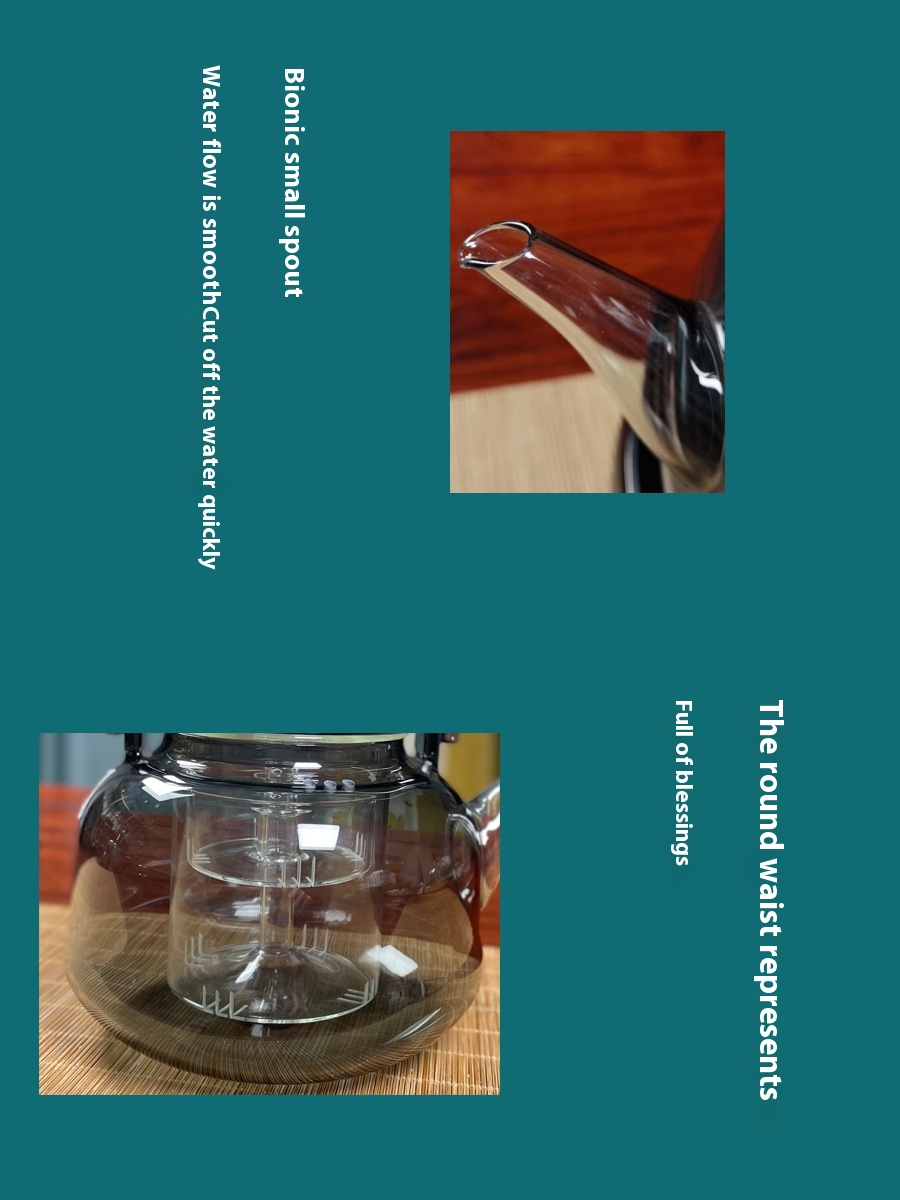 High Borosilicate Glass Teapot With Lifting Beam