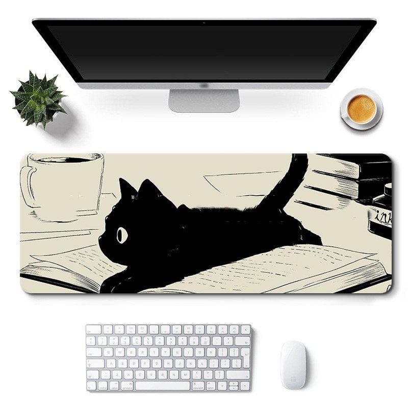 Title 5, Gaming Electronic Sports Mouse Pad Cute Cat Car...