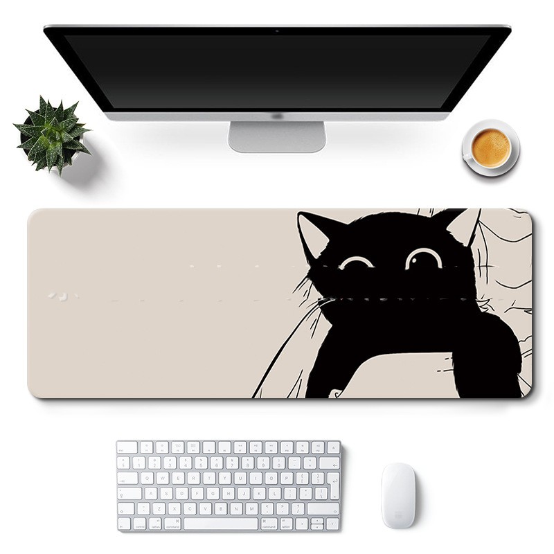 Title 2, Gaming Electronic Sports Mouse Pad Cute Cat Car...