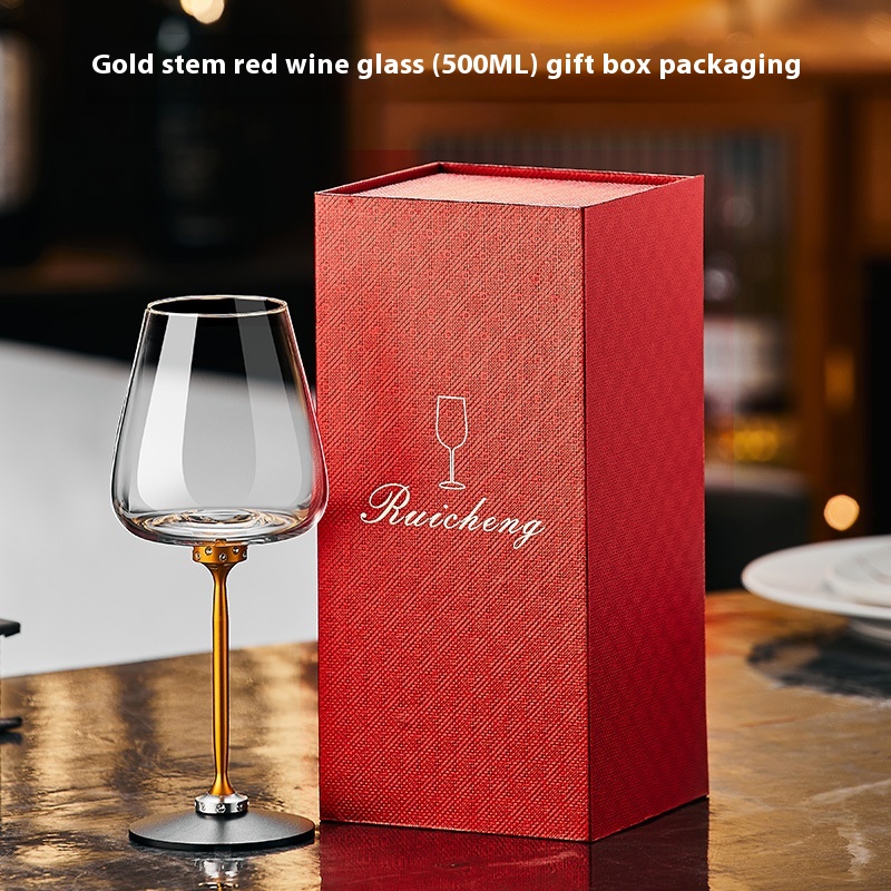 Gold Wine Glass With Gift Box