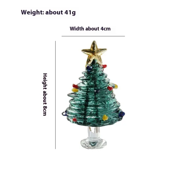 Christmas Gift Winding Wire Glass Craft Desktop Decoration Handmade Finish With Light Dark Green Winding 8Cm - Shop at LoveMi