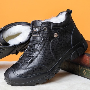 Title 16, Warme leren heren outdoorschoenen voor bergbekl...