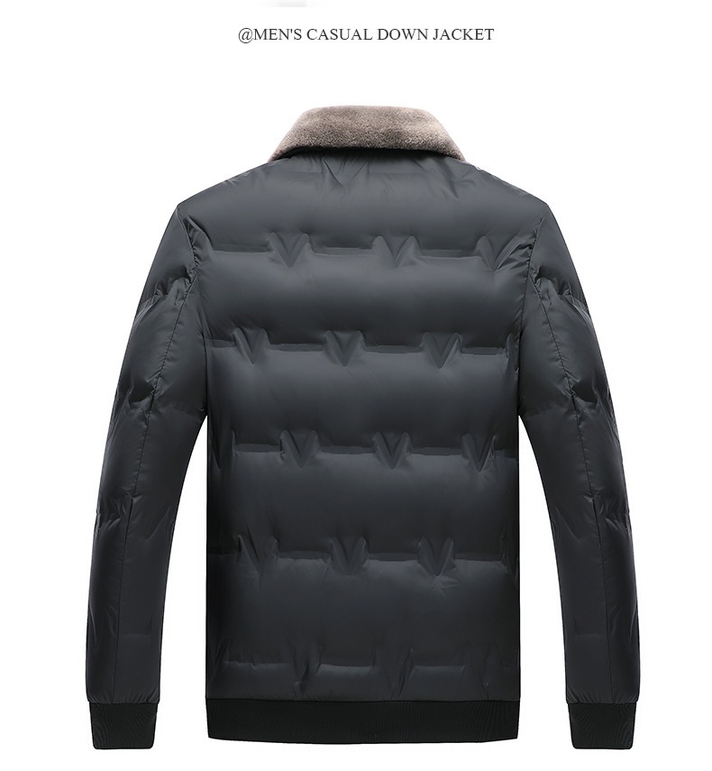 Winter Men's Warm Down Coat - Front View