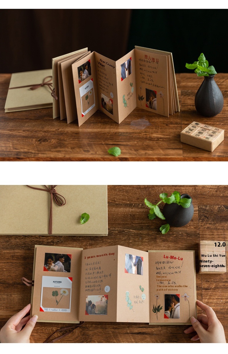 Title 2, Álbum Organizador Plegable DIY Hecho a Mano con...