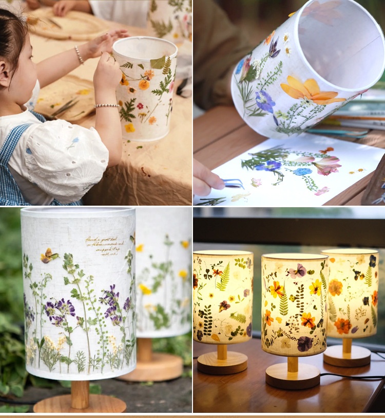 Title 8, Homemade By Hand Dried Flower Table Lamp Diy Ma...