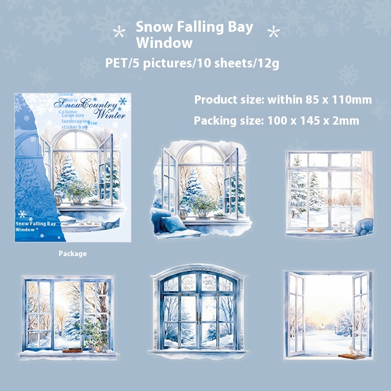 1 Snow Falling Bay Window