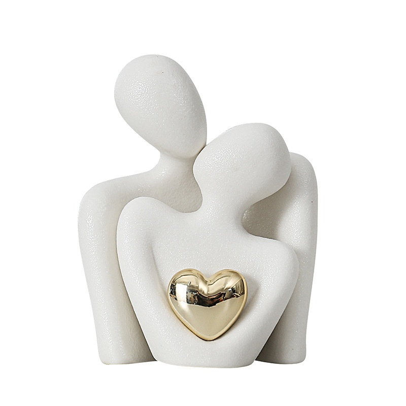 Title 7, Heart-shaped Gold-plated Abstract Simple Charac...