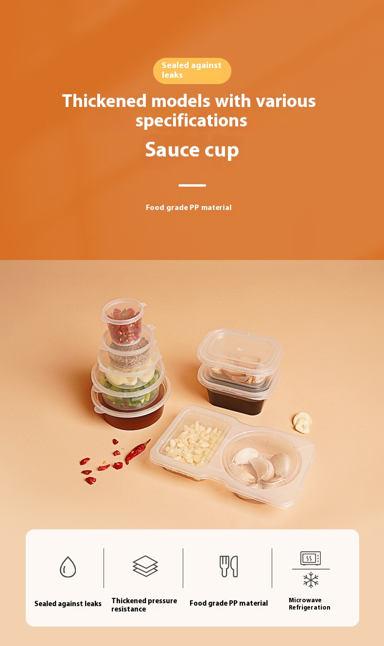 Title 4, Disposable Sauce Cup Sauce Dipping Boxes