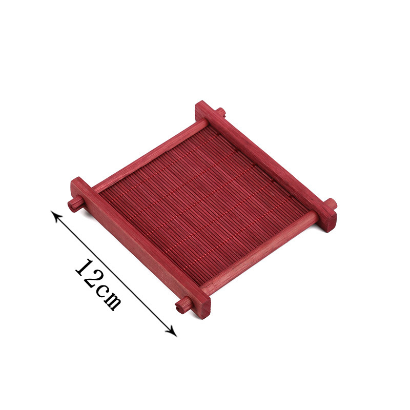 Title 2, Bamboo Square Well-shaped Coaster Tea Pot Base ...