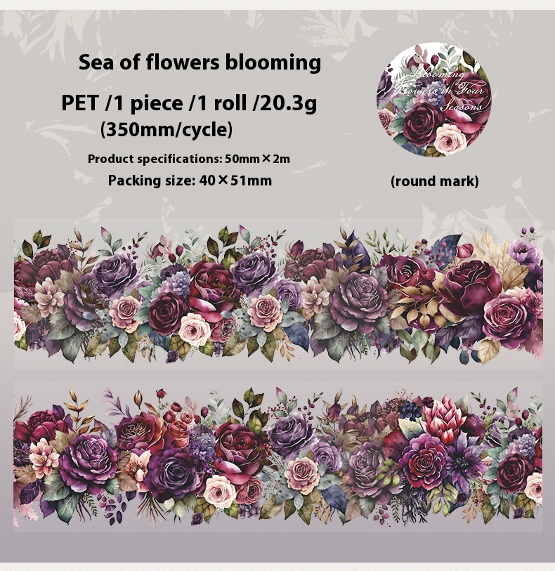 Title 16, Colorful Four Seasons Vintage Plants Flower Boo...