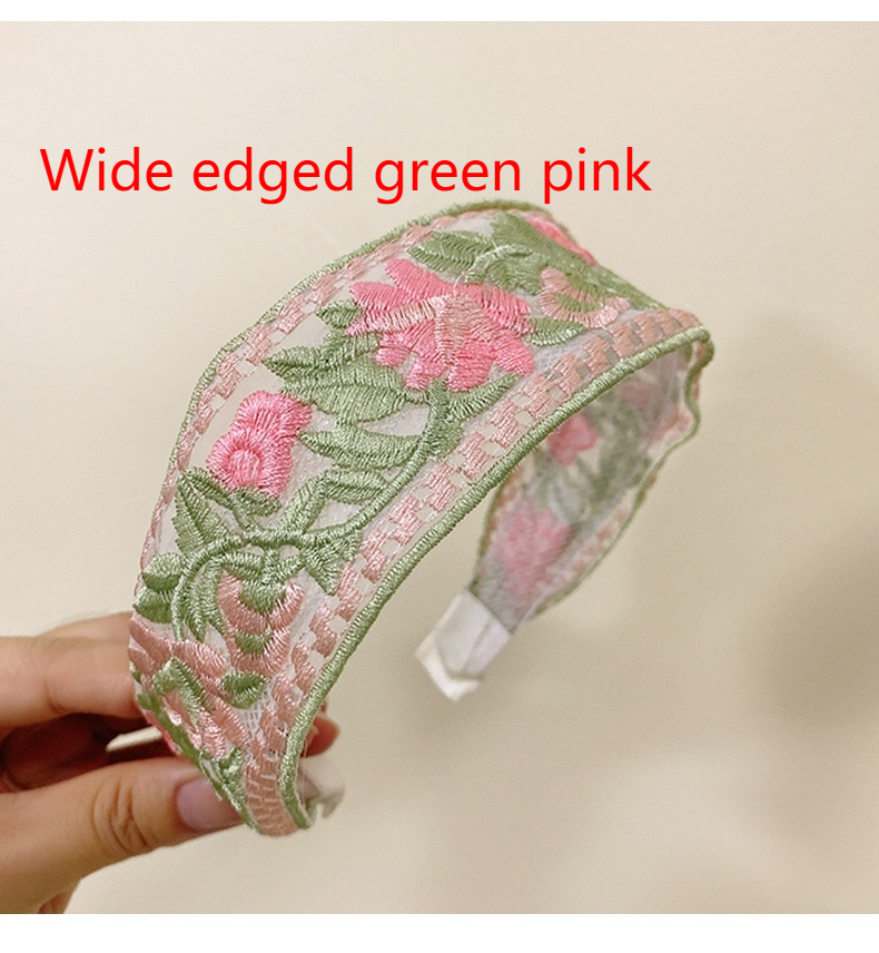 Wide Brim Green Pink